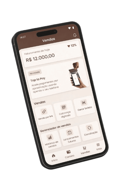 Aplicativo Cakepay no celular